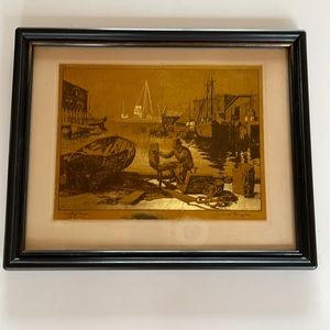 Set-L. Barrymore Foil Etchings- VTG 1960